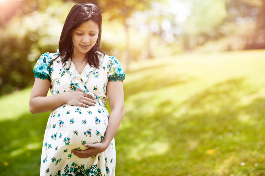 Pregnant Asian woman